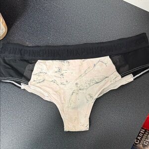 Black and Cream PINK Logo Panties pre loved